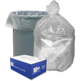 Berry High Density 45 gal Can Liners: Large Size 48’’x40’’ 0.31 mil Thickness - Natural Resin - 250/Carton - Trash Bags