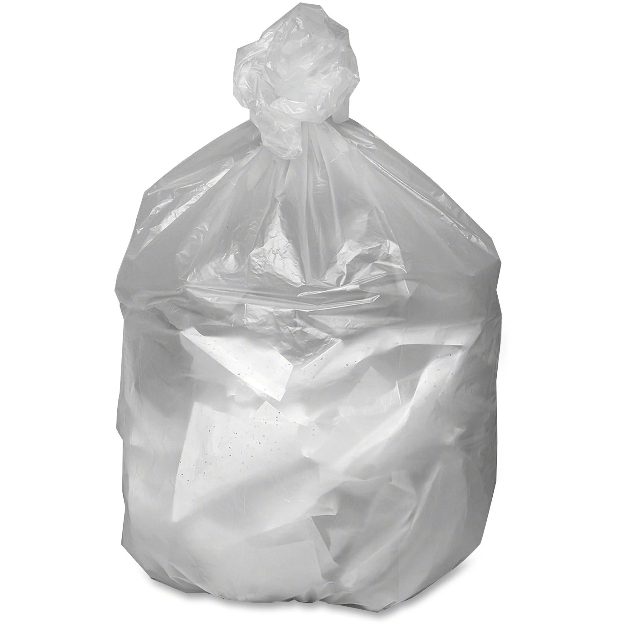 Berry Large 45 gal Translucent Waste Can Liners - High Density - 250/Box - Trash Bags &