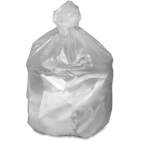 Berry Large 45 gal Translucent Waste Can Liners - High Density - 250/Box - Trash Bags &