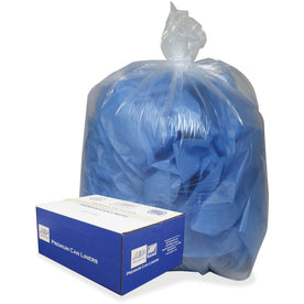 Berry Medium Size 33 gal Can Liners - 39’’x33’’ 0.60 mil - Clear Translucent - 250/Carton - Trash Bags &