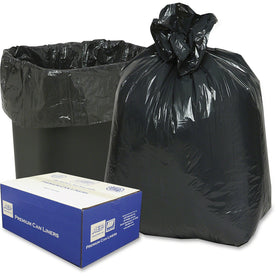 Berry Small 16 gal Black Can Liners - 33’’x24’’ - 500/Carton - Trash Bags &