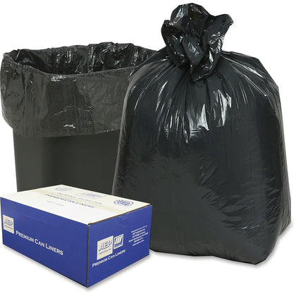 Berry Small 16 gal Black Can Liners - 33’’x24’’ - 500/Carton - Trash Bags &