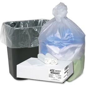 Berry Ultra Plus Trash Can Liners: Small 10 gal Capacity 24x24’’ 0.31 mil Thickness - Industrial & Office Waste