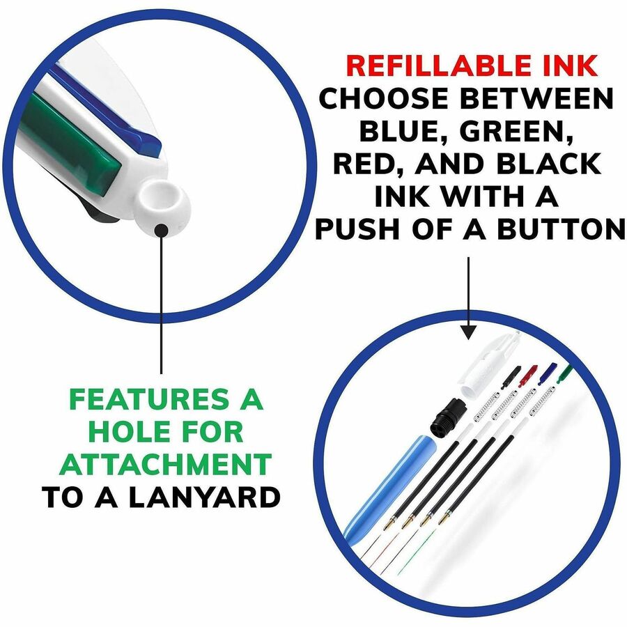 BIC 4-Color Retractable Ball Pen - Alternate-Image3