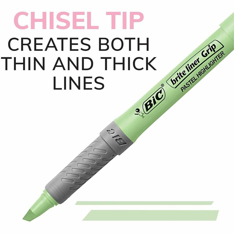 BIC Brite Liner Grip Highlighters, Assorted - Alternate-Image7