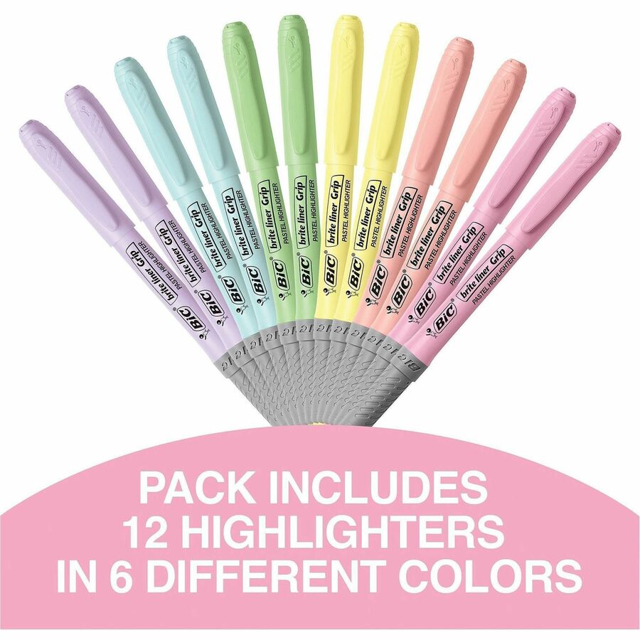 BIC Brite Liner Grip Highlighters, Assorted - Alternate-Image6