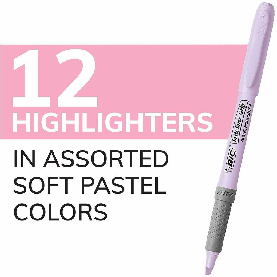 BIC Brite Liner Grip Highlighters, Assorted - Alternate-Image2