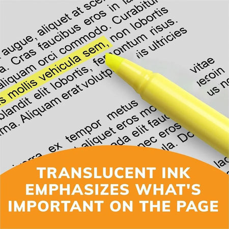 BIC Brite Liner Highlighter: Chisel Marker Point Fluorescent Ink - 12/Box - Highlighters