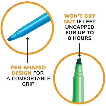 BIC Brite Liner Highlighters: Fluorescent Pink Ink Chisel Marker Point - Highlighters