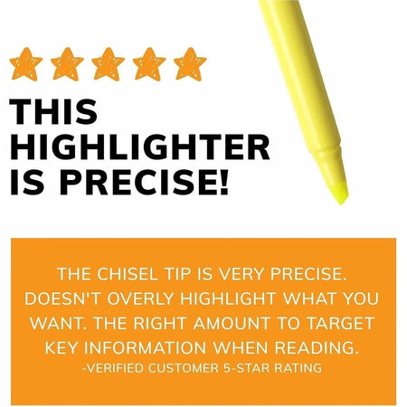 BIC Brite Liner Highlighters: Fluorescent Yellow - Chisel Marker Point - Highlighters
