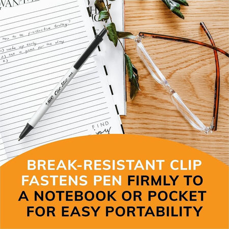 BIC Clic Stic Fashion Retractable Ball Point Pen, Black - Alternate-Image6