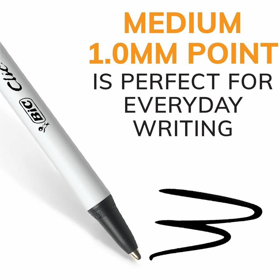 BIC Clic Stic Fashion Retractable Ball Point Pen, Black - Alternate-Image1