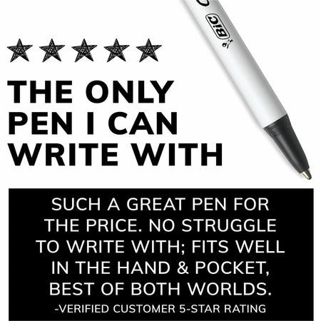 BIC Clic Stic Fashion Retractable Ball Point Pen, Black - Alternate-Image3