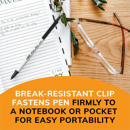 BIC Clic Stic Fashion Retractable Ball Point Pen, Black - Alternate-Image4
