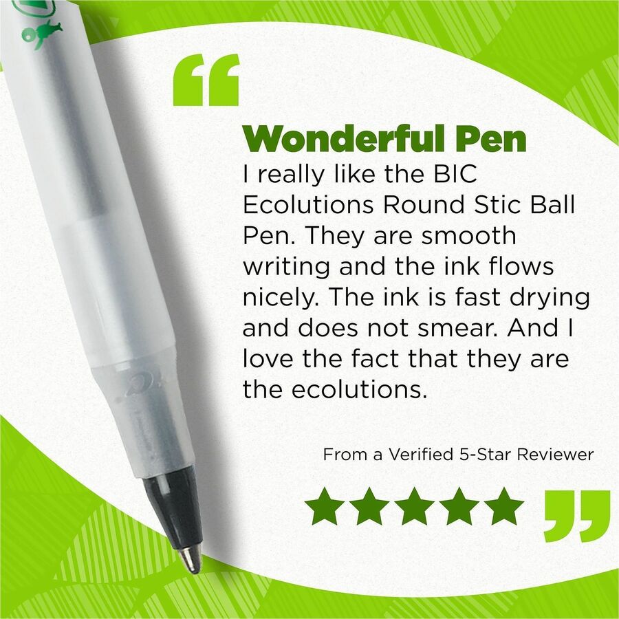 BIC Ecolutions Round Stic Ball Point Pen - Alternate-Image4