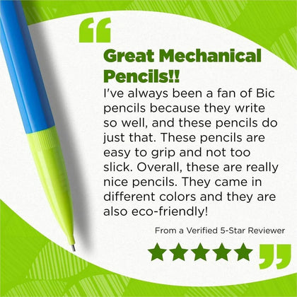 BIC Ecolutions Xtra Life Mechanical Pencil: 0.7mm Black Lead #2 HB Medium Point - Pencils