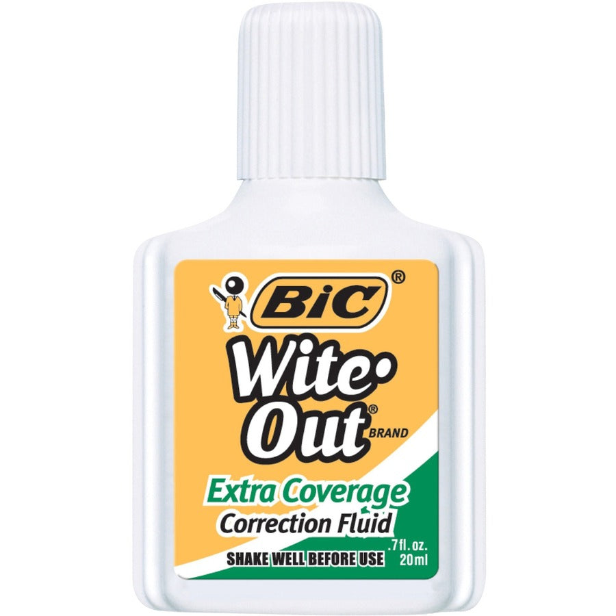 BIC Extra Coverage Correction Fluid, White - Alternate-Image1