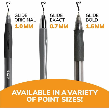 BIC Glide Bold Pen: 1.6mm Point Refillable Retractable Blue Ink - Pens