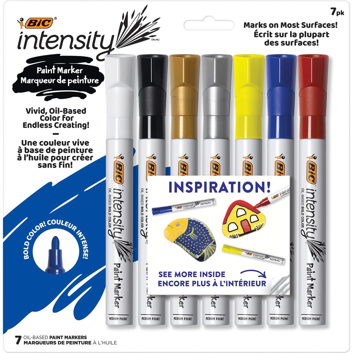 BIC Intensity Paint Marker: Assorted Oil-Based Ink 7-Pack - Markers & Dry-Erase