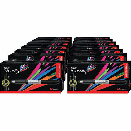BIC Mark-it Fine Point Permanent Markers - Retractable Black Ink - & Dry-Erase
