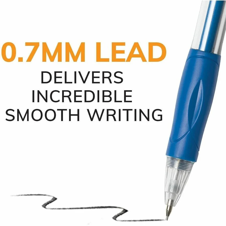 BIC Mechanical Pencils: 0.7mm Lead #2 Refillable Blue Barrel - 1 Dozen - Pencils