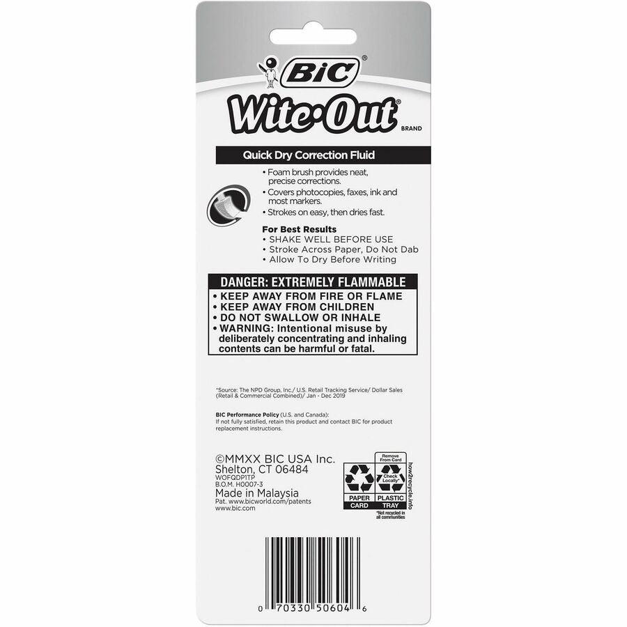 BIC Quick Dry Correction Fluid, White - Alternate-Image4