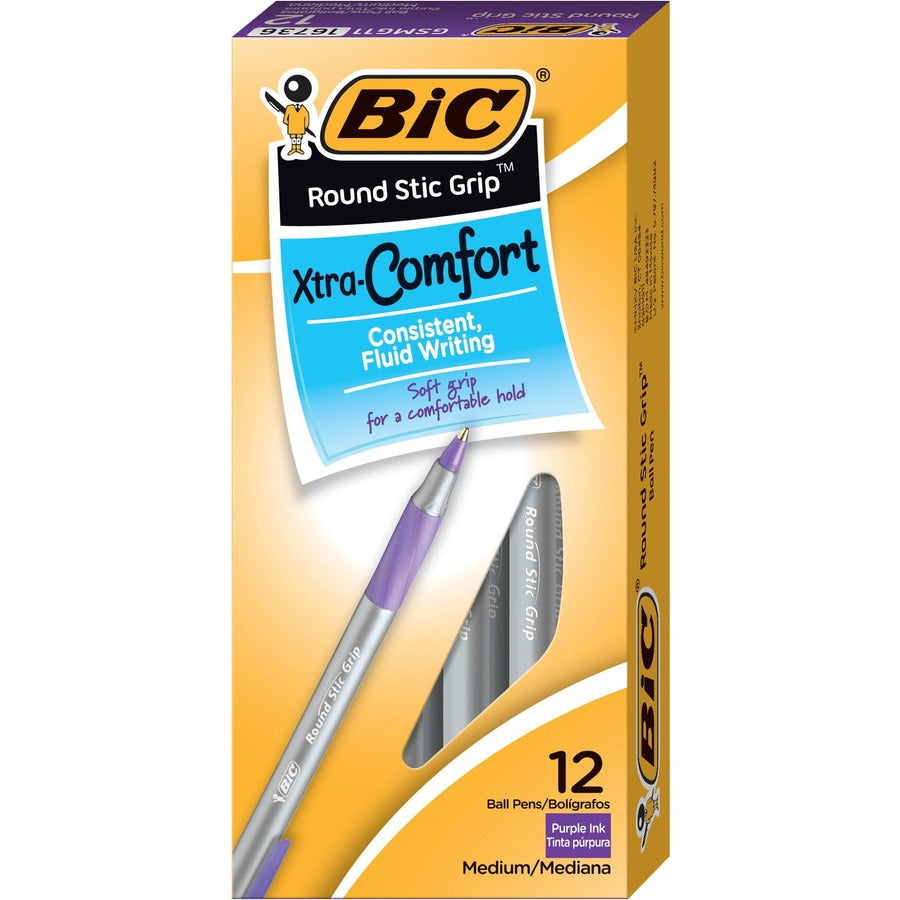 BIC Round Stic Grip Ballpoint Pen - Rear