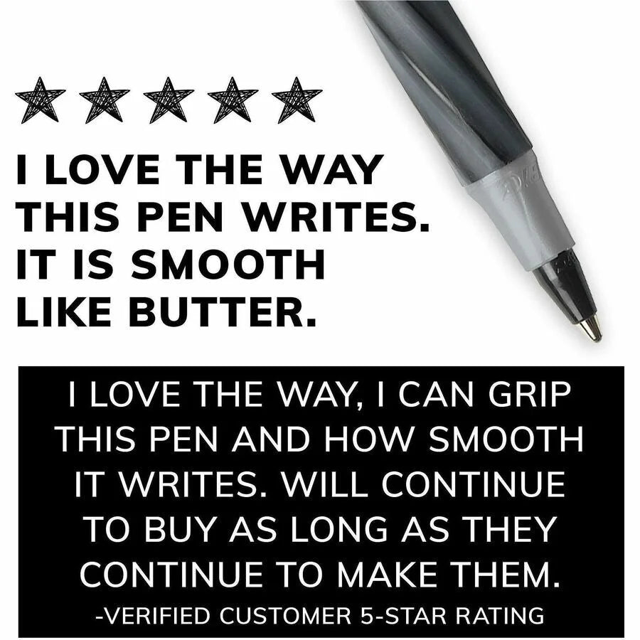 BIC Round Stic Grip Ballpoint Pen: Red Ink Medium Point - 12/Box - Pens
