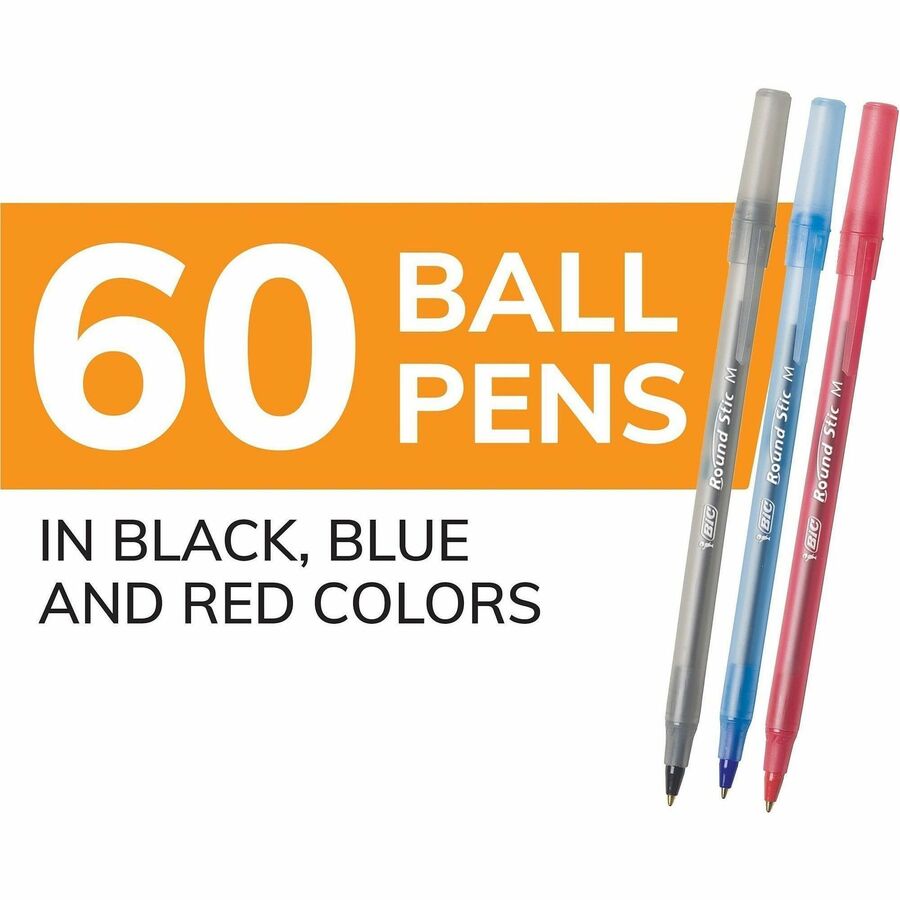 BIC Round Stic Xtra Life Ball Point Pen, Assorted - Alternate-Image2