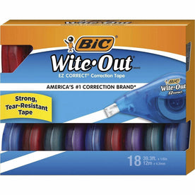 BIC Wite-Out EZ CORRECT Correction Tape: Tear-Resistant Film-Based Tape - Supplies