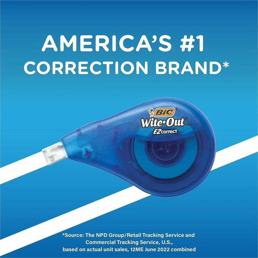 BIC Wite-Out EZ CORRECT Correction Tape - White Non-refillable - 2 Pack - Supplies
