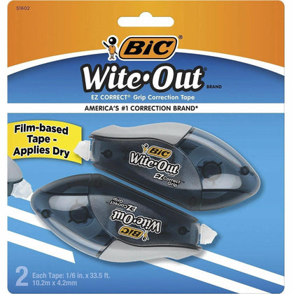 BIC Wite-Out EZ CORRECT Grip Correction Tape - White Rubber - Supplies