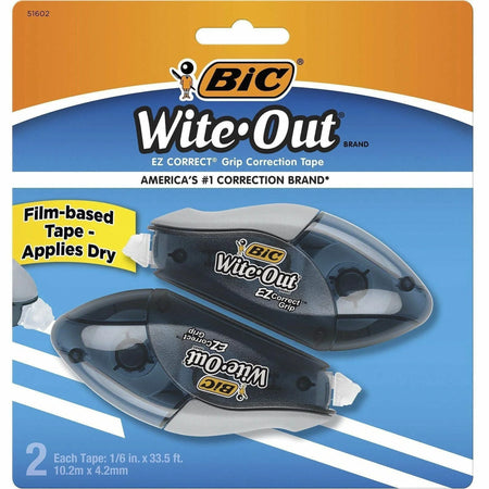 BIC Wite-Out EZ CORRECT Grip Correction Tape - White Rubber - Supplies