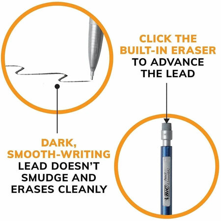 BIC Xtra-Precision Mechanical Pencils: 0.5mm Lead #2.5 Assorted Barrel - 24/Pack - Pencils