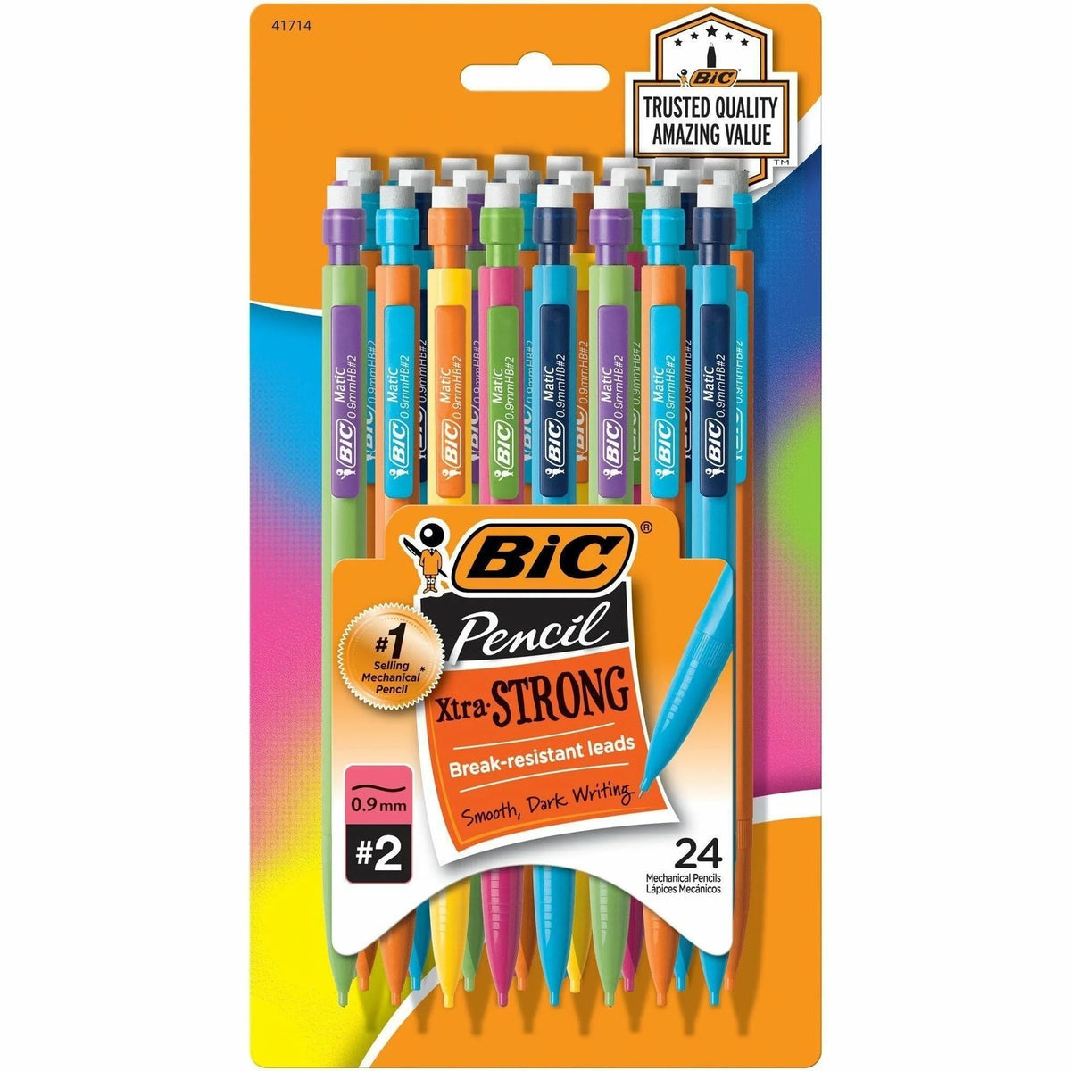 BIC Xtra Strong No. 2 Mechanical Pencils - 0.9mm Black Lead - 24 Pack