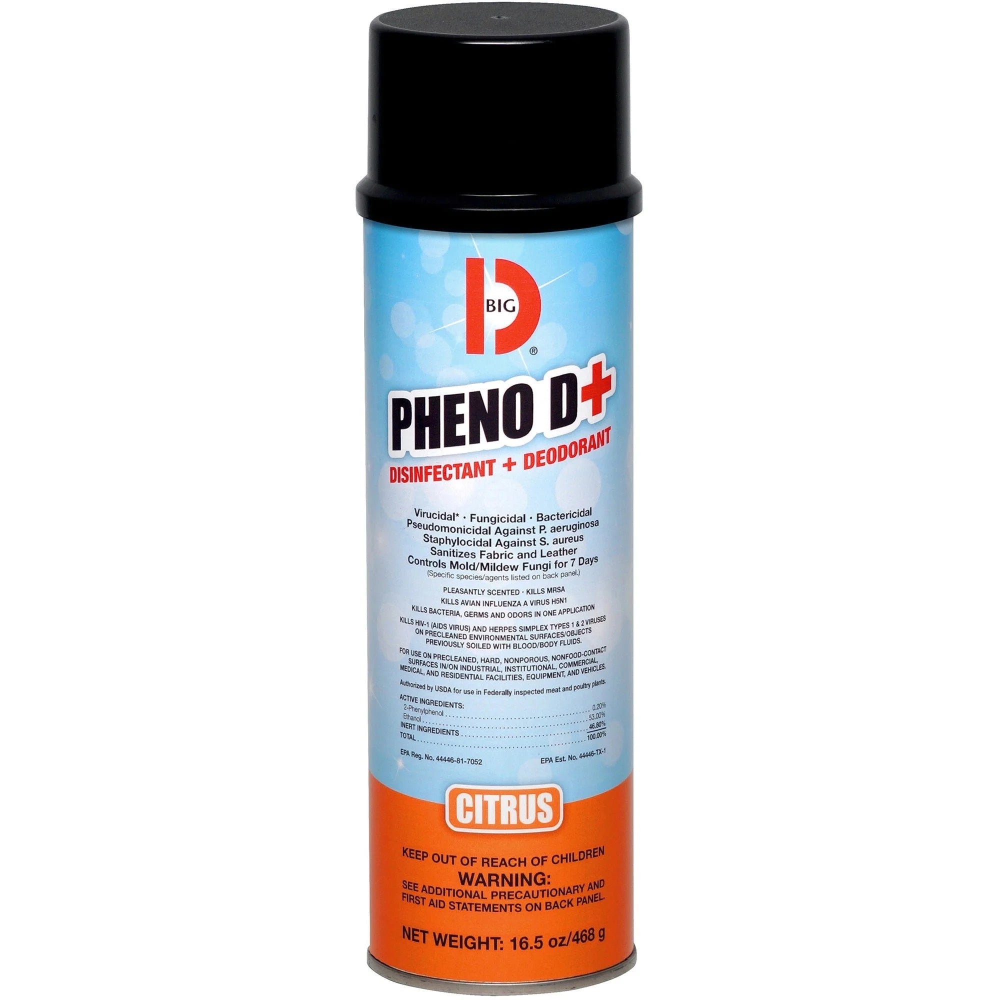 Big D Pheno D+ Disinfectant & Deodorizer - Citrus Scent - 6 fl oz - Antimicrobial Formula - Disinfectants