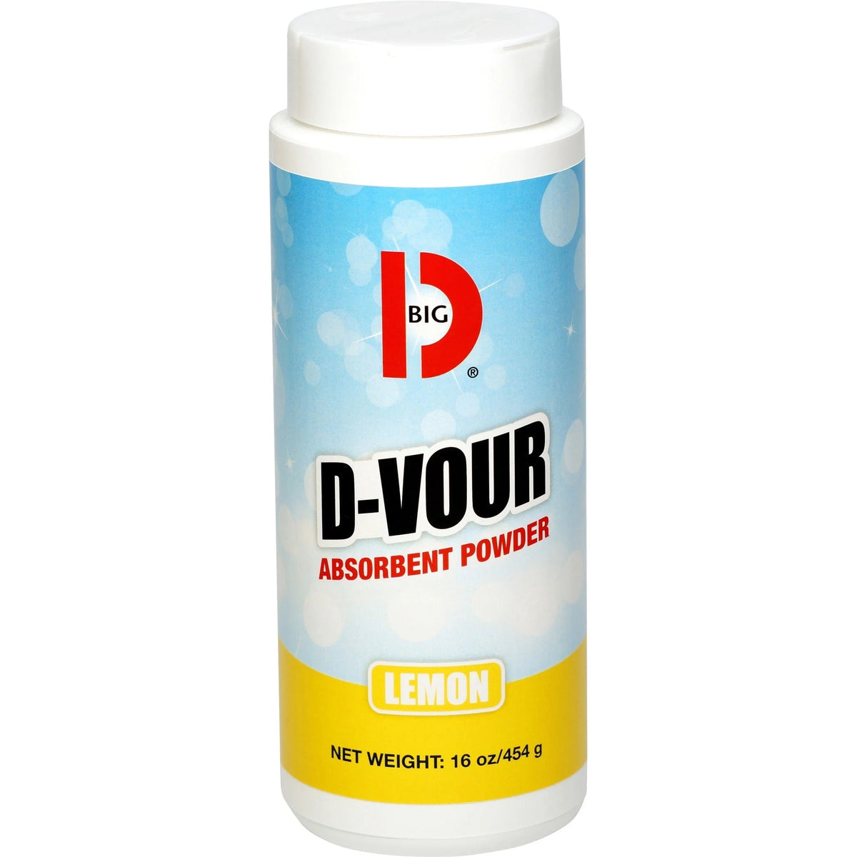 Big D D-Vour Deodorant - Powder - 16 oz - Lemon - 6 / Carton - Spill Control & Absorbents