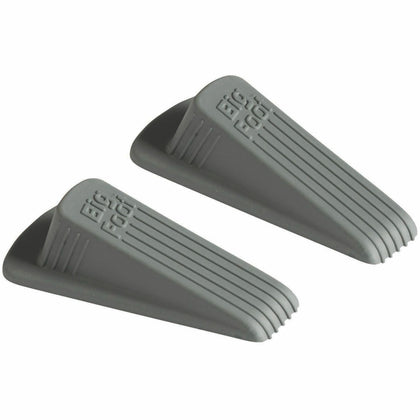 Big Foot Doorstop: Heavy Duty Vulcanized Rubber Gray 1.3’’ x 2.3’’ 2-Pack - Door Accessories