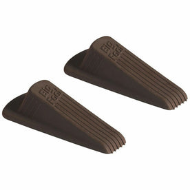 Big Foot Doorstop: Impact & Crush Resistant Vulcanized Rubber - Brown (2/Pack) - Door Accessories
