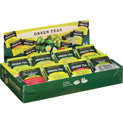 Bigelow Assorted Green Tea Bag Tray Pack - 64 Bags