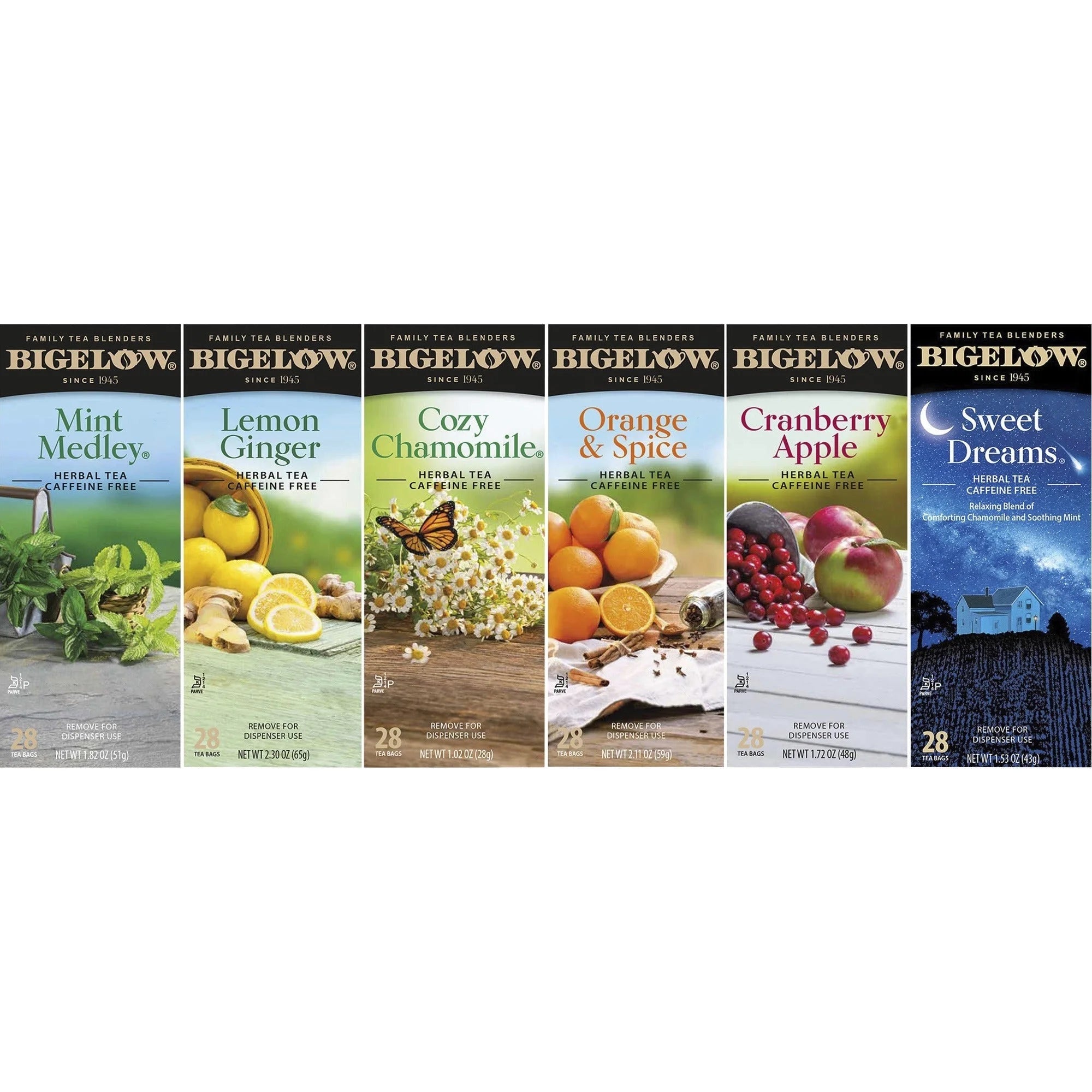 Bigelow Assorted Herbal Tea Bags - 28/Box 6/Carton