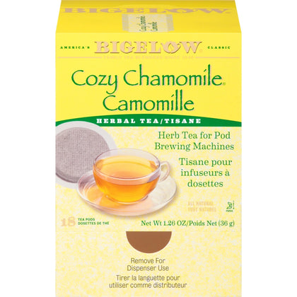 Bigelow Cozy Chamomile Herbal Tea Pods - Soothing - 1.9 oz - GMO Free - Kosher - 18/Box