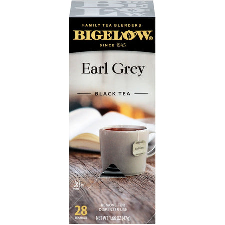 Bigelow Earl Grey Black Tea Bags - 28 Count Box - Premium Blend