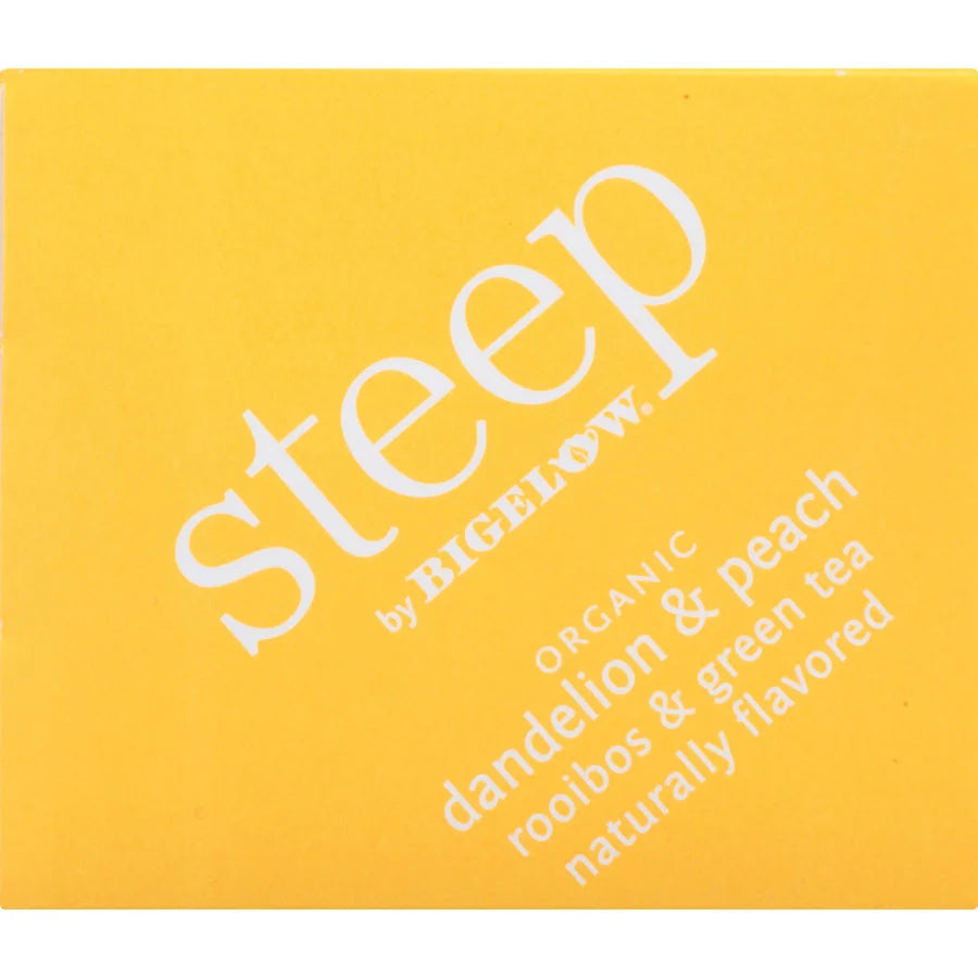 Steep by Bigelow® Organic Dandelion & Peach Rooibos Green Tea Herbal Bag - 1.2 oz