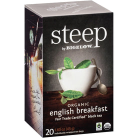 Bigelow® Organic English Breakfast Black Tea: GMO-Free Kosher - 20 Teabags - Tea