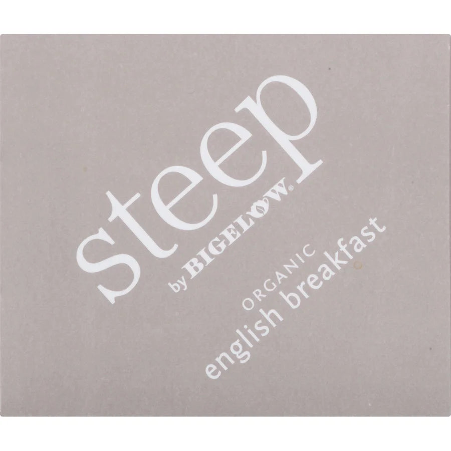 Steep by Bigelow® Organic English Breakfast Black Tea Bag - 1.6 oz - 20 Teabag - GMO Free - Kosher