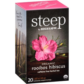 Bigelow® Rooibos Hibiscus Herbal Tea: Organic GMO-Free Tea Bags