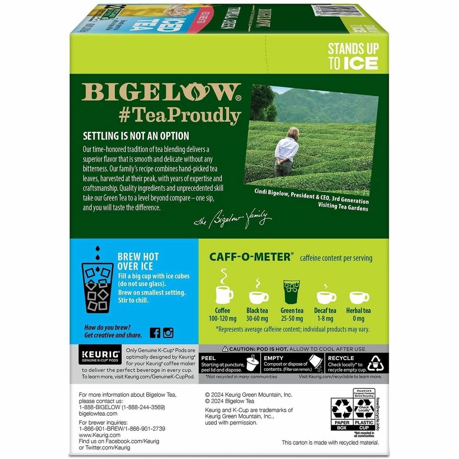 Bigelow® Tropical Iced Green Tea K-Cup - Compatible with Keurig Brewer - Kosher