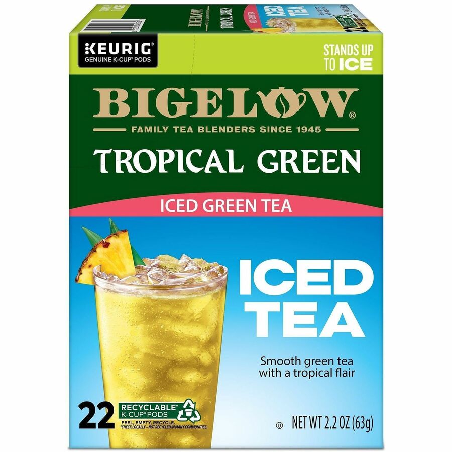 Bigelow® Tropical Iced Green Tea K-Cup - Compatible with Keurig Brewer - Kosher