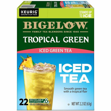 Bigelow® Tropical Iced Green Tea K-Cup - Compatible with Keurig Brewer - Kosher